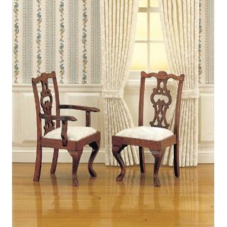 Chippendale chairs with armrests (2 pcs)