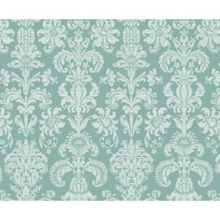 Blue damask wallpaper