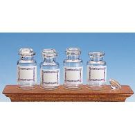 Glass bottles without labels (4pcs)